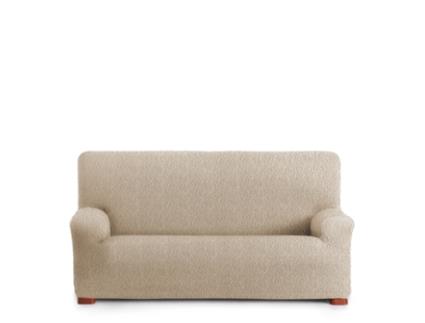 Capa para Sofá Bielástica Adaptável Roc 4 Lugares 210-290 Cm Bege VIPALIA