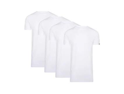 Conjunto de T-Shirts de Homem CAPPUCCINO ITALIA Katoen Branco - 4pcs (L)