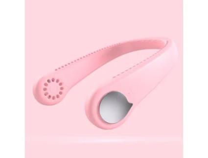Damai Folhas Pendurado Pescoço Ventilador Usb Esportes Ventilador Portátil Pequeno Ventilador Elétrico Rosa