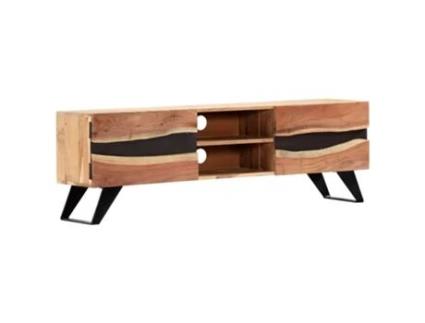 Móvel para TV em Madeira Maciça de Acácia 140X30X45 cm 2502069 MOBIKASA