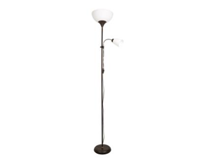Candeeiro de Pé Varese com Braço de Leitura 11Xe27 Alt.178Xd.28Cm Castanho FERRIMEX