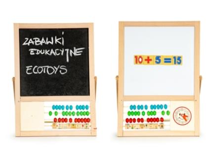 Quadro Magnético Educativo com Números e Ábaco ECOTOYS