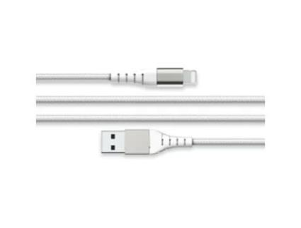 FORCE POWER Cabo Usb A/Lightning Reforçado 3M 2.4A Branco Branco