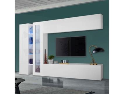 Armário Móvel de Tv Sala de Estar Branco Moderno Elegante Joy Duet WEB FURNITURE