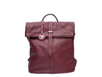 Mochila de Mulher CARLA FERRERI Cf Vino Pele Vermelho