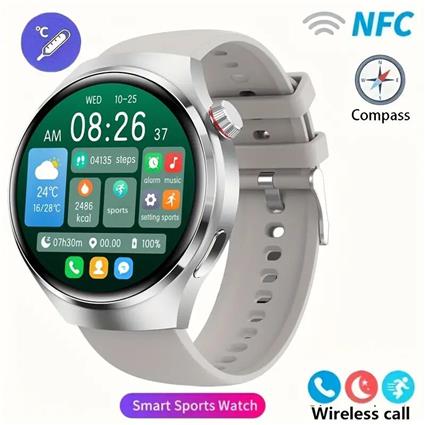 Smartwatch: Nfc Chamadas Sem Fio Branco GODTVAGT