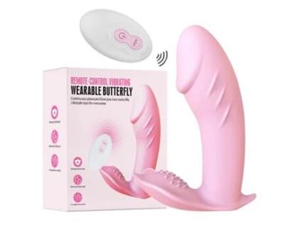 Controlo Remoto Sem Fios Ovo Vibrador com Borboleta Que Salta Dildo FPSP