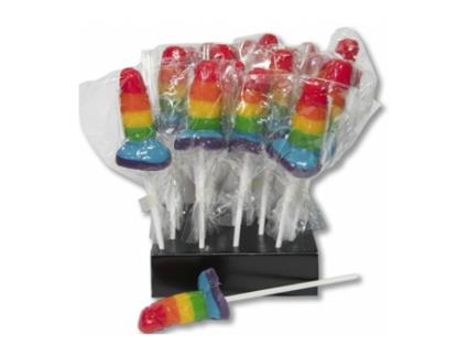 Gomas Horny Jelly Men DIVERTYSEX Arco-íris Pénis 12 Unidades