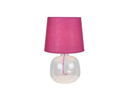 Lâmpada de Mesa Mandy In Vidro Tecido Vermelho Transparente 22,5X22,5X35 Cm EPIKASA