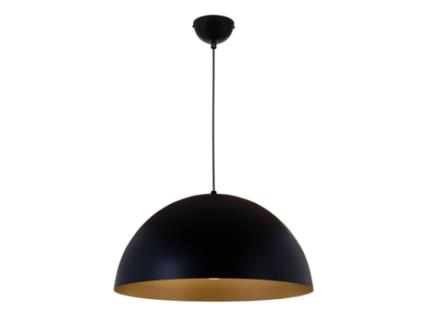 Suspensão Gaspar 1Xe27 Alt.Reg.Xd.40Cm Preto/Dourado FERRIMEX