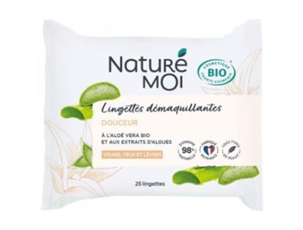25 Toalhitas NATURÉ MOI Limpeza Suave e Ecológica