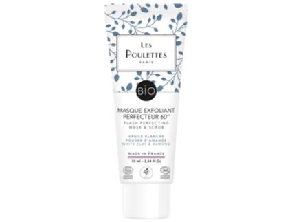LES POULETTES PARIS Máscara Esfoliante de Argila Branca Orgânica 75 Ml