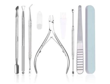 Conjunto de Ferramentas para Unhas com Alicates de Corte de Cutícula Conjunto de 6 Peças Observação: Inclui Uma Lixa de Unhas Ao Fazer O Pedido