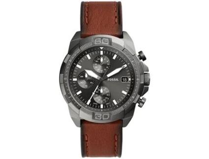FOSSIL Relógio Masculino Quartzo Cronógrafo Pulseira de Couro Marrom Fs5855