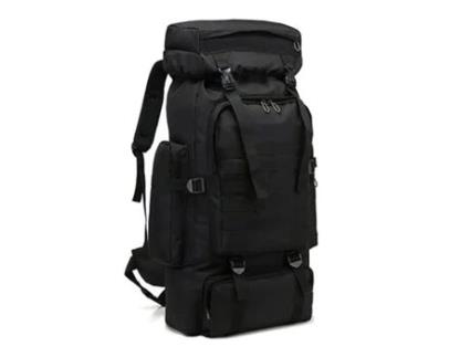 Mochila para viagem montanhismo escalada camping trekking Mochila impermeável preta 80L. SPORT
