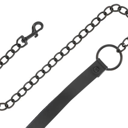 FULL BLACK COLLAR WITH LEASH