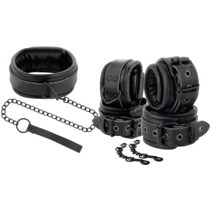 LEATHER AND HANDCUFFS BLACK