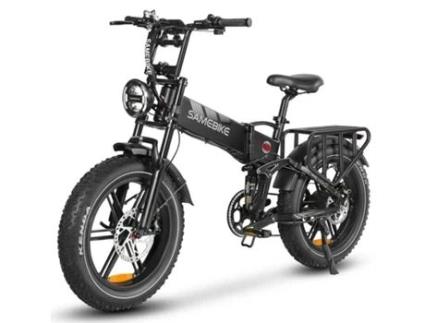 Bicicleta Elétrica SAMEBIKE Rs-A02 Dobrável Off Road E-Bike 48V 17Ah Bateria 1200W Motor Preta