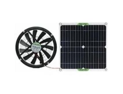 Mini Ventoinha Painel Solar de Silício 100W Película Solar 12V  Alimentado Por Energia Solar de Refrigeração de 10 Pulgadas