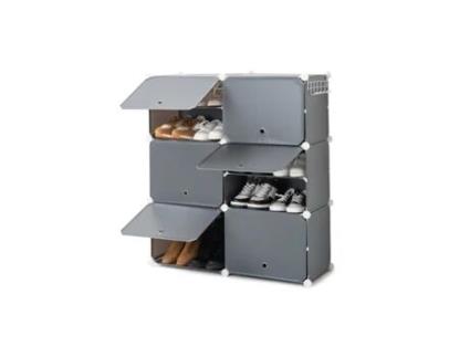 Sapateira Modular Portátil INNOVAGOODS Cinzento (28 pares - 84 x 96 x 32 cm)