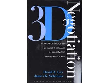 Livro 3d Negotiation de David A Lax e James K Sebenius (Inglês - Capa Dura)