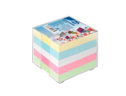 Bloco de Notas 90X90Mm FOROFIS Liso C/800Fl 5 Cores Pastel C/Base Acrilica 91032
