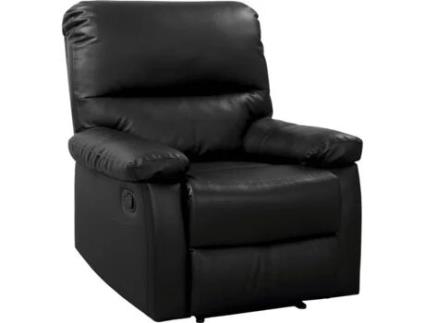 Cadeirão HABITAT ET JARDIN reclinable Lincoln Preto (90x89x103 cm - PVC e Madeira Contraplacada)
