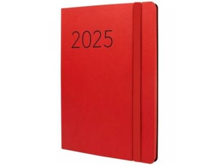 Agenda FINOCAM FLEXI Vermelho A5 14,8 x 21 cm 2025 Lisa