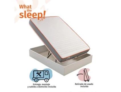 Pack de colchão de visco Soul e Sommier Articulado com arrumação em branco|altura 18 cm, 150x190cm. GRÁTIS: Entrega, montagem e remoção do antigo