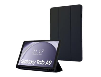 Capa TUMUNDOSMARTPHONE Flip Inteligente para Samsung Galaxy Tab A9 Cor Preta