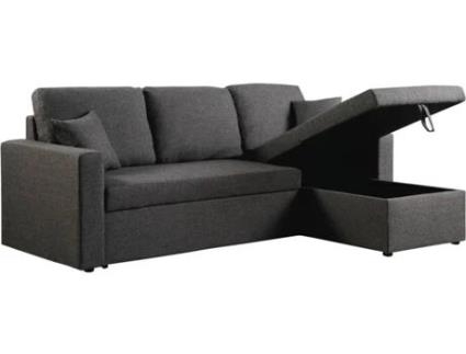 Sofá HABITAT ET JARDIN Alain  (221 x 145 x 85 cm - Cinzento - Linho - Lugares: 3)
