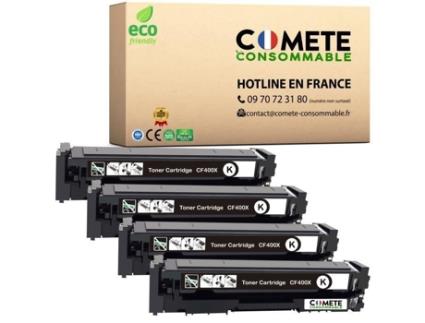 201X 201A Pacote de 4 Toners Compatíveis Hp 201X Cf400X Preto para Hp Color Laserjet Pro Mfp M277Dw M252Dw M277N M252N M274N COMETE CONSOMMABLE