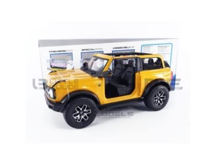 Carro Coleção Miniatura Maisto 1/18 FORD Bronco Badlands Sem Porta 2021 Laranja 31457Or