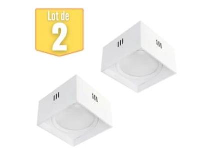 Conjunto de 2 Luzes de Teto Led 10W 700Lm 4200K Branco HOROZ