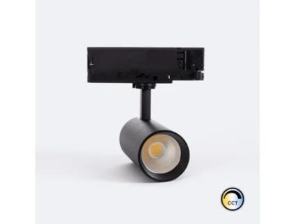 Foco Carril Led Trifásico 20W Carlo Cct Seleccionável no Flicker Preto