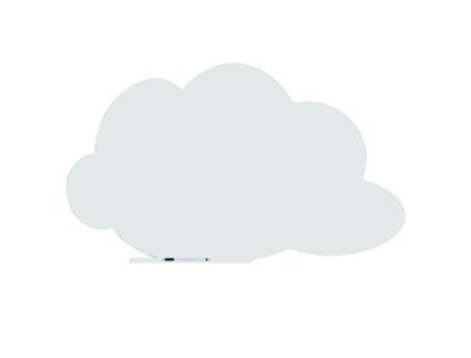 Quadro Branco de Pele Nuvem de Pensamento Branco 100X150 cm