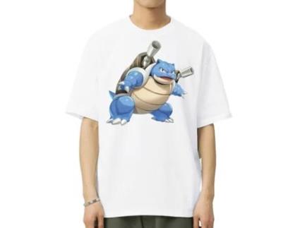 T-Shirt de Homem VREEL Pokémon Blastoise Algodão Branco (XL)
