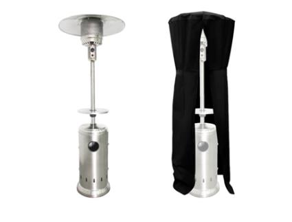 Estufa a Gás Oslo para Exteriores - Aço Inoxidável Capa e Mesa HAPPY GARDEN