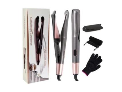 Modeladores de Cabelo KLACK Qin21 Profissional Lcd Display 2 em 1 Cinza