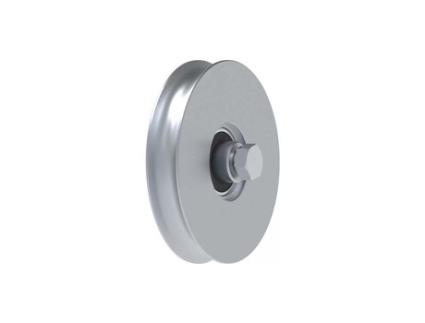 Roda Zincada para Portão com 1 Rolamento Canal em U FAC PORTÕES Va1301 60X21Mm 905030116