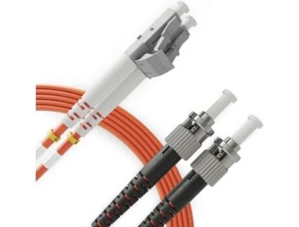 Cabo de fibra óptica duplex multimodo LC para ST OM1 (90 metros - 1 unidade) - Patch Cord de fibra óptica dupla UPC/UPC - 62,5/125 (LSZH) BEYONDTECH