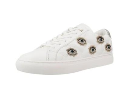 Sapatos de Mulher KURT GEIGER LONDON Lane Quilt Eye Tecido Branco (36)