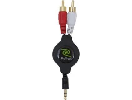 Cabo de Áudio RETRAK (Jack 3.5mm - RCA - 1 m - Preto)
