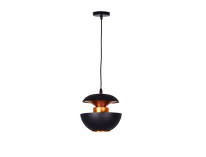Suspensão Munich D20 1Xe27 Preto C/Interior Dourado COREP