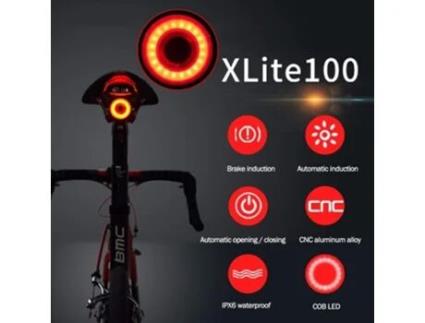 Luz de Fundo de Bicicleta Luz de Fundo de Bicicleta Recarregável Usb com Freio Automático Ipx6 À Prova D'Água VOINEE