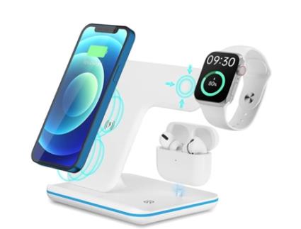 Estação de Carregamento Sem Rápido Série para Apple RADIODDITY Branco