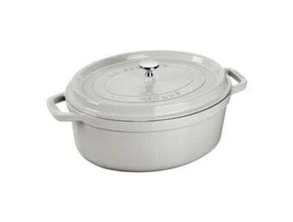 La Cocotte 23 Cm Oval Branco Trufado Ferro Fundido STAUB
