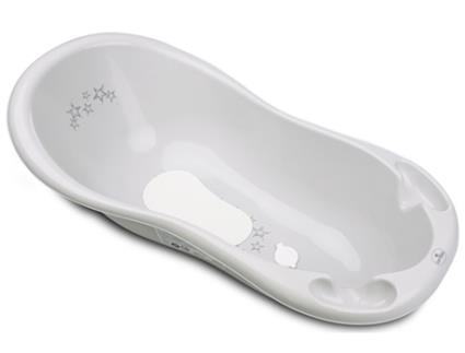 Banheira 100cm com Tampa e Tapete Antiderrapante LORELLI Little Stars Grey