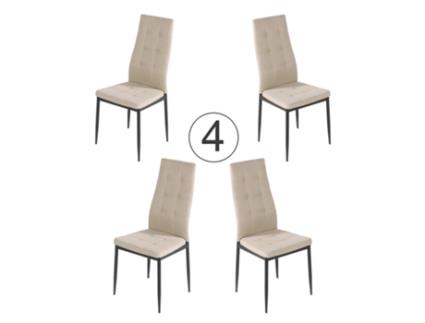 WEHOME Conjunto de 4 Cadeiras de Design Modelo Milano