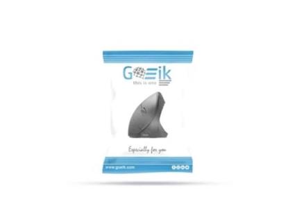 Rato Ergonómico Recarregável com Bluetooth + 2.4Ghz com Pen Usb Preto GOEIK BY PC GO